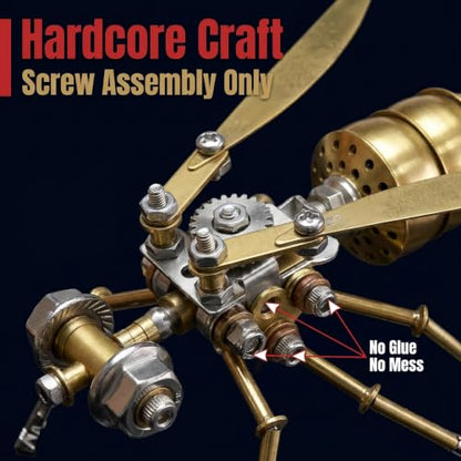 3D Metal Puzzle Steampunk Vespa Mechanical Model DIY Assembly for Adults 140+ PCS 2