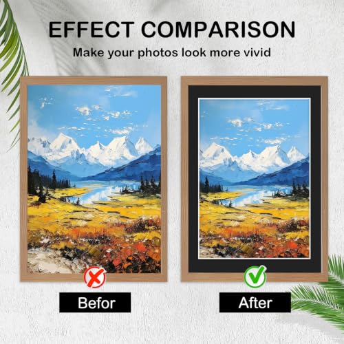 15 Pack Black Picture Mats 24x36 for 20x30 Photos