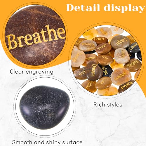 80 Pcs Engraved Inspirational Rocks