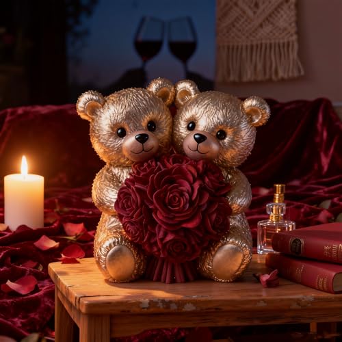 3D Bear Silicone Mold with Flower