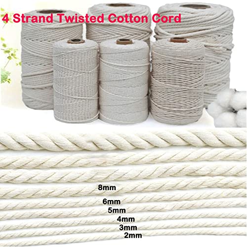Macrame Cotton Cord 6mm x 109Yards (327 Foot)