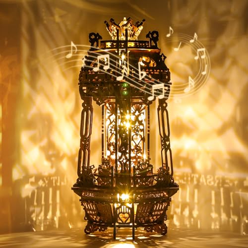 LED 3D Wood Puzzle Poker World Projector Lamp