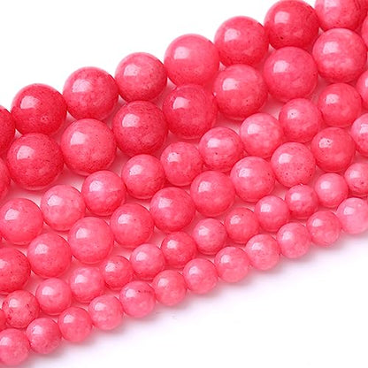35PCS 10MM Red Rhodonite Jade Stone Beads for Jewelry Making DIY Energy Stone Healing Power Bracelet 15IN