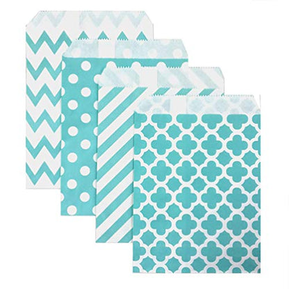 200 Pcs Teal Blue Candy Buffet Bags