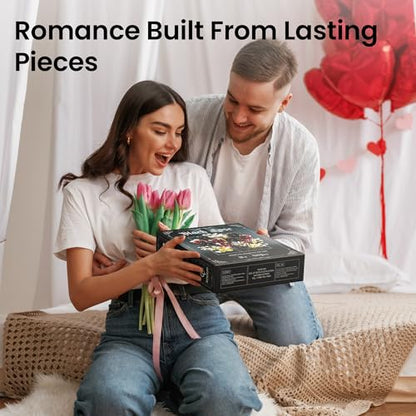 Rose Flower Bouquet Building Set for Adults
