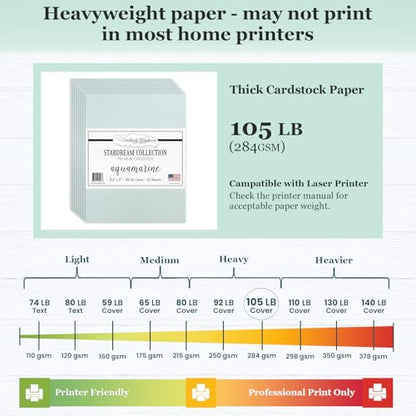 Cardstock Warehouse Stardream Aquamarine Cardstock Paper (25 Count)