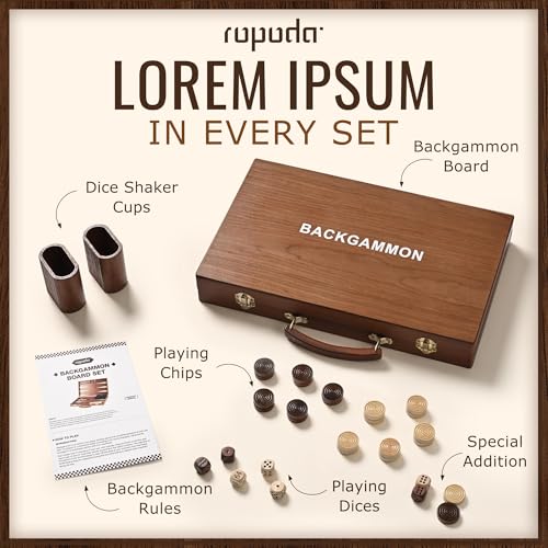Sapele Wood Backgammon Board Game Set