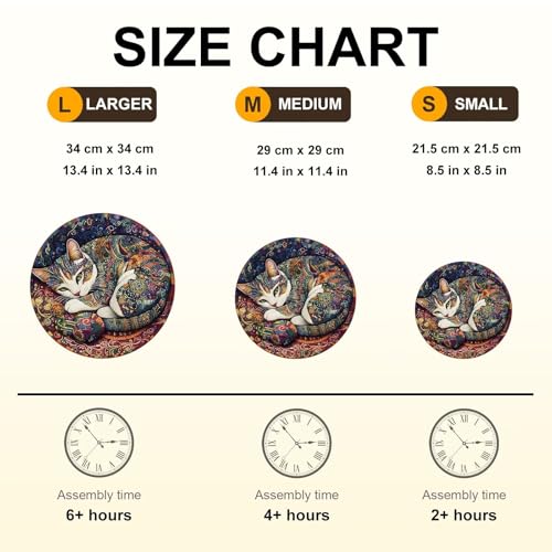 Yarn Cat Puzzles Adults Gifts for Women Men Wooden 280 Pieces 13.4 x 13.4in