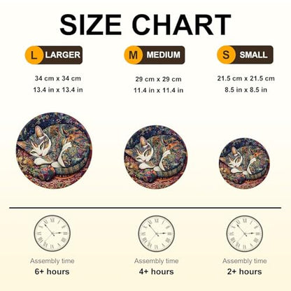 Yarn Cat Puzzles Adults Gifts for Women Men Wooden 100 Pieces 8.5 x 8.5in
