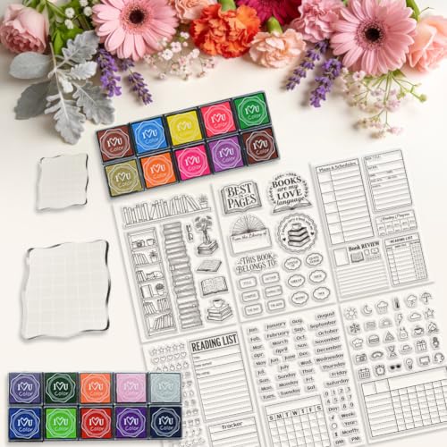 6Pcs Diary Journal Clear Stamps for Card Making