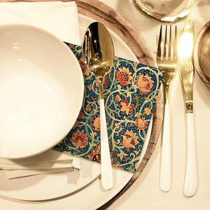 William Morris Cocktail Napkins Floral Vintage for Decoupage (50 Count)