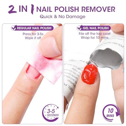 Acetone Gel Polish Remover Pads (200 Count)