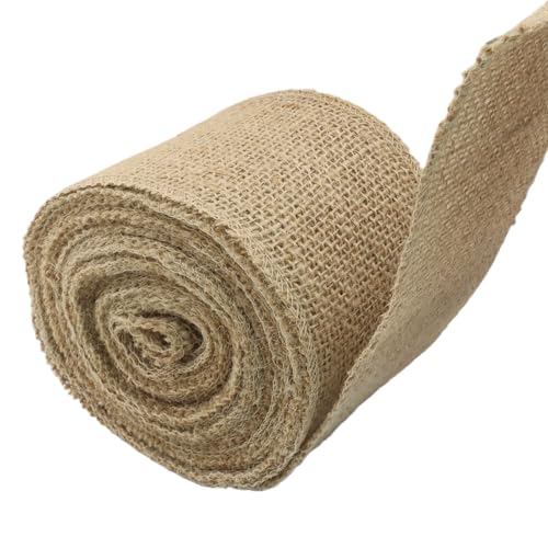 3" Wide Natural Burlap Fabric Roll
