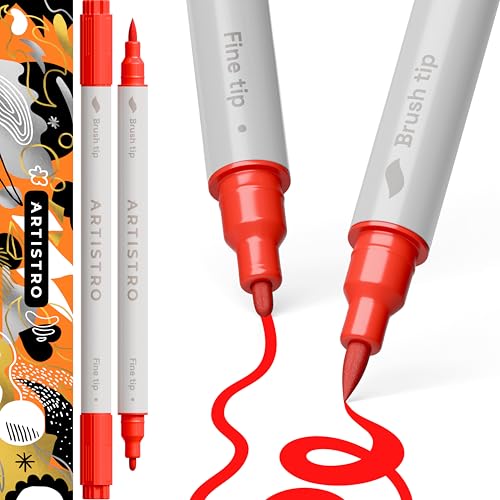 Red Dual Tip Acrylic Paint Pens (2 Count)