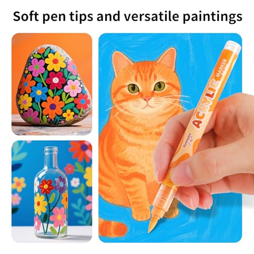 Acrylic Paint Markers 12 Colors (12 Count)