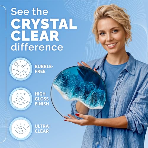 1 Gallon Crystal Clear Epoxy Resin Kit with Pumps (136 Fl Oz)