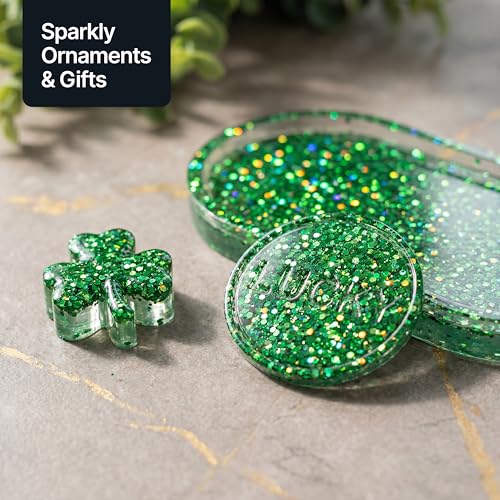 Craft Glitter Shaker Emerald Green Holographic 110g Extra Chunky (3.8 Ounce)