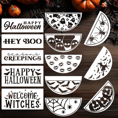 Halloween Stencils for Painting on Wood 12" Halloween Stencils for Crafts (13 Count)