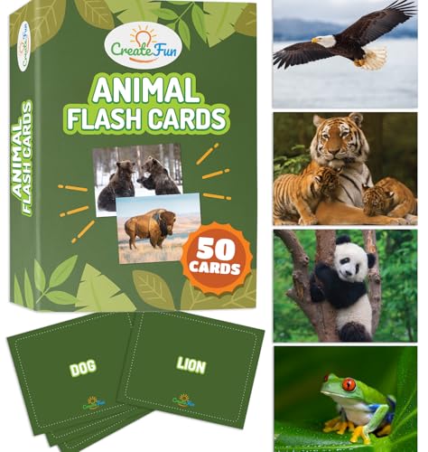 50 Animal Flash Cards