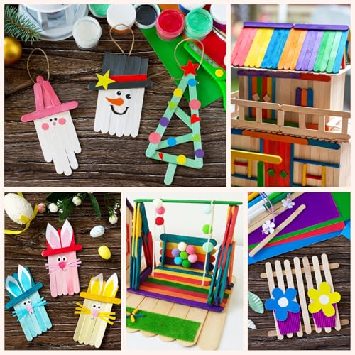 3600pcs Craft Sticks Bulk Wooden Sticks (3600 Count)