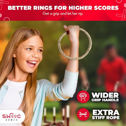 Games Premium Rustic Ring Toss Game