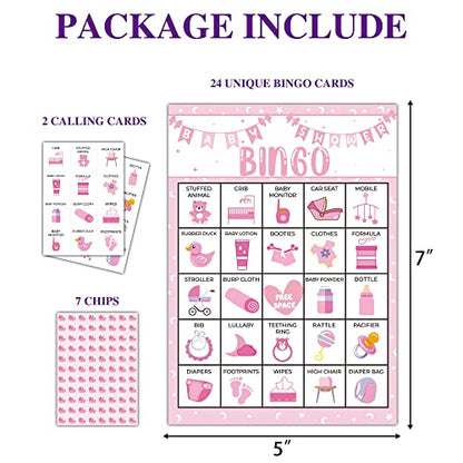 Pink Shower Party Bingo Cards