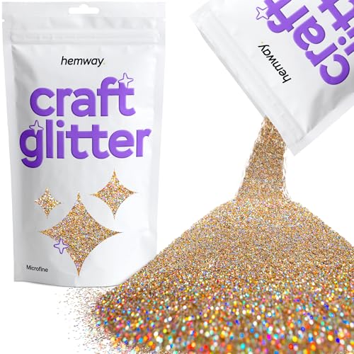 Craft Glitter Gold Silver Holographic 100g Microfine Glitter (3.5 Ounce)