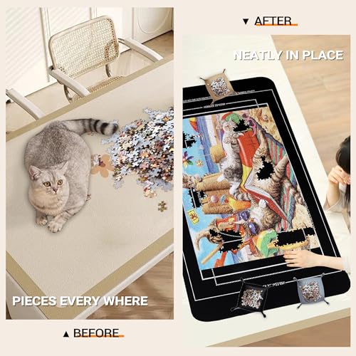 Extra Large Jigsaw Puzzle Mat Roll Up for 3000 Pieces