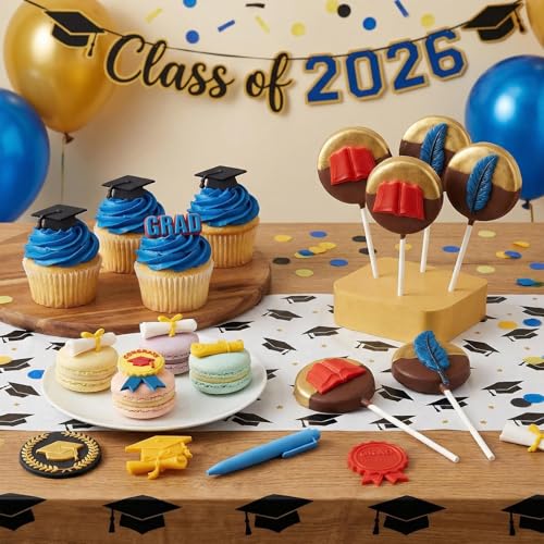 2 Pack 2026 Graduation Candy Chocolate Molds (2 Count)