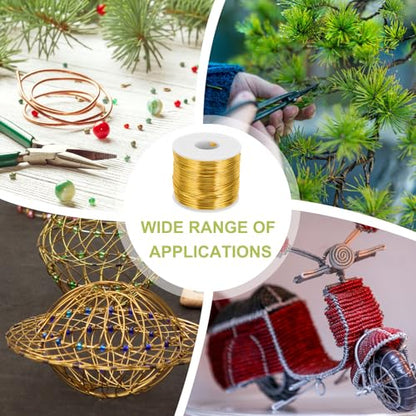 18 Gauge Anodized Aluminum Craft Wire Bendable Bonsai Training Wire 492 Feet 1mm for Sculpting Crafts Wreath Floral Beading Jewelry Making