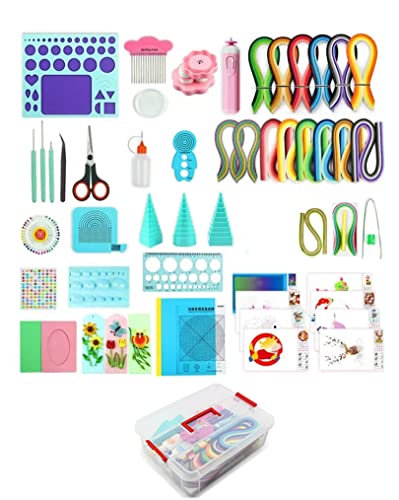 All-in-One Paper Quilling Kit, 1860 Paper Strips, 22 Quilling Tools (1898 Count)