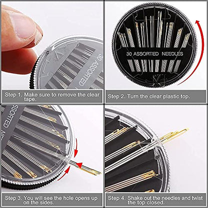 60 Pack Premium Sewing Needles for Handsewing (60 Count)