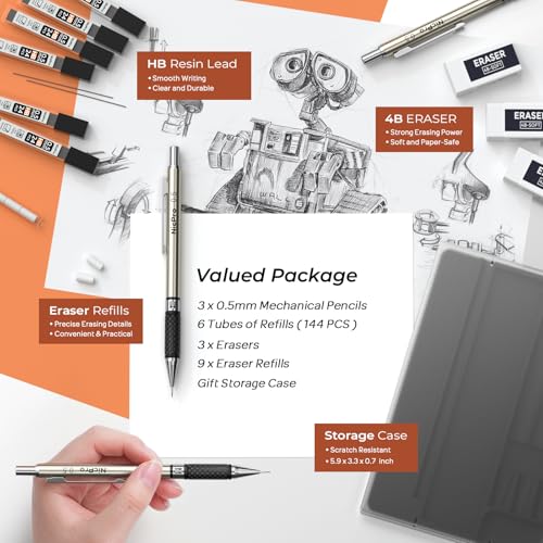 0.5 mm Art Mechanical Pencil Set in Storage Case (3 Count)
