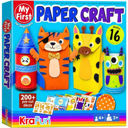 Safari Animal Beginner Paper Craft Kit for Kids Age 3+