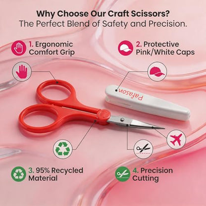 Small Travel Sewing Craft Scissors Set Straight Precision Fine Tip (4 Count)