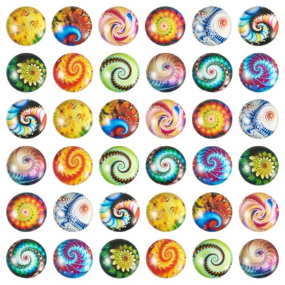 100Pcs Printed Glass Cabochons for Jewelry Making (100 Count)