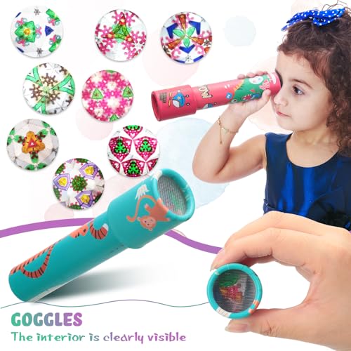 30 Pcs Valentines Day Kaleidoscopes Party Favors Vintage Mini Kaleidoscope Party Favor Educational Toy for Kids Return Gifts School Classroom Prizes Goodie Bag Fillers (30 Count)