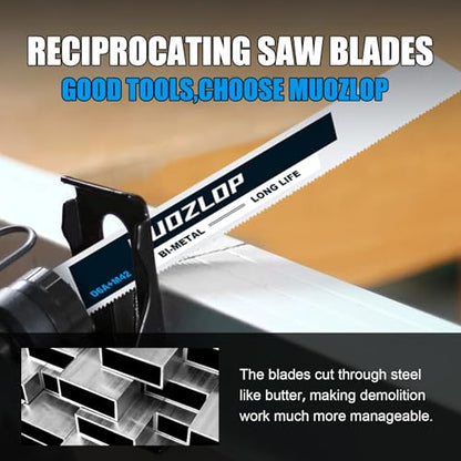 25Pack 9inch 18TPI Metal Reciprocating Saw Blades Set