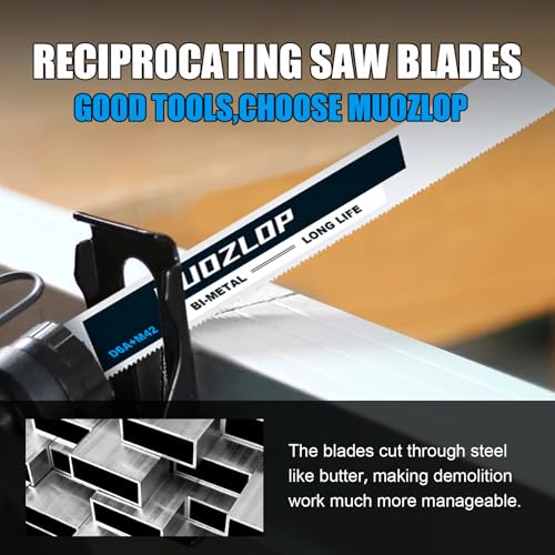25Pack 6inch 18TPI Metal Reciprocating Saw Blades Set (25 Count)