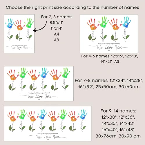 Flower Handprints Mother’s Day Handprint Art DIY Kit