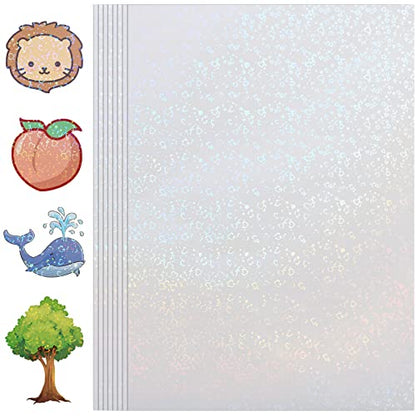 36 Sheets Holographic Laminate Sheets Clear Self Adhesive Sticker Paper