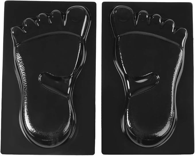 2 Pack Footprint Stepping Stone Mold, Footprints for DIY Feet Walkway Stepping Stones Concrete Cement Mold for Making into Concrete Stepping Stones