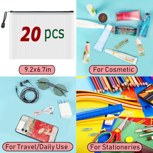 20pcs Mesh Zipper Pouch Bags (20 Count)