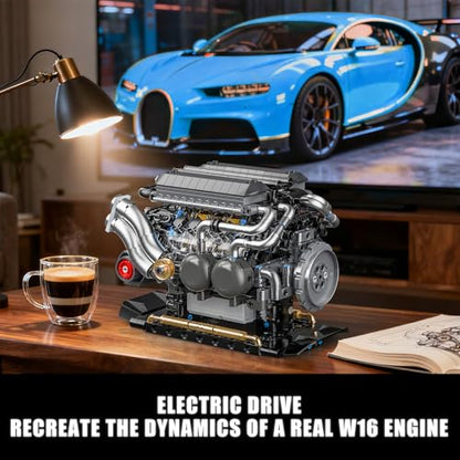 W16 Engine Building Blocks Set for Adults (801 Count)