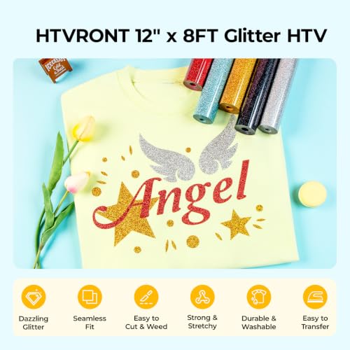 Black Glitter HTV Vinyl