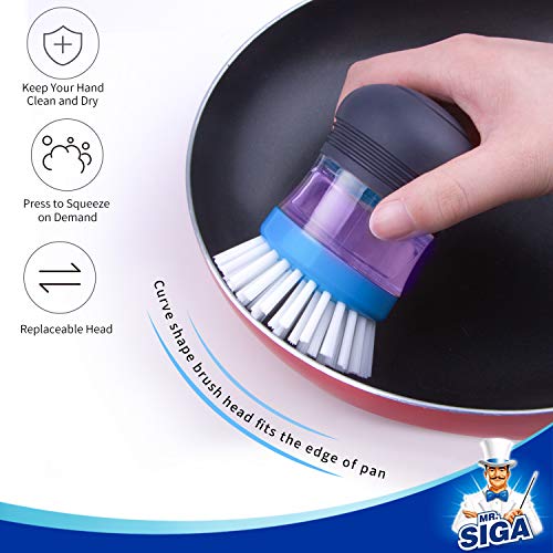 Soap Dispensing Palm Brush Storage Set