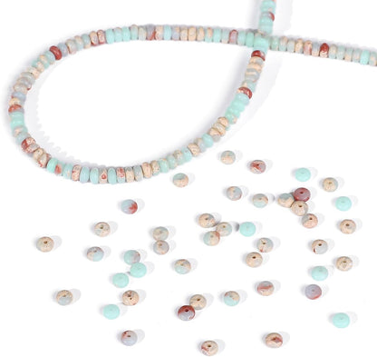 Natural Shoushan Disk Stone Beads 4x2mm 160pcs Rondelle Loose Semi Gemstone Beads for Jewelry Making Design