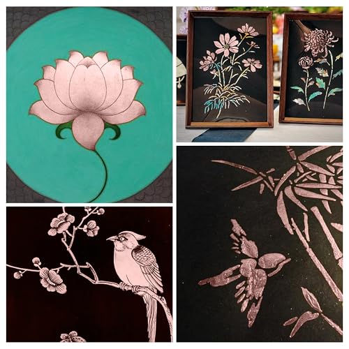 Gold Leaf Sheets 100 PCS Flesh Pink Foil (100 Count)