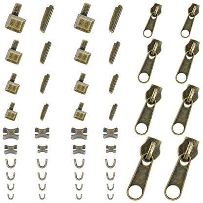 48 Piece Metal Zipper Repair Accessories Set (48 Count)