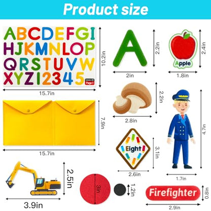 5 Felt Learning Pieces Set